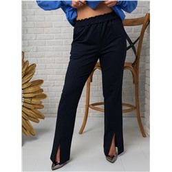 Брюки "Стиль" с разрезом темно-синий