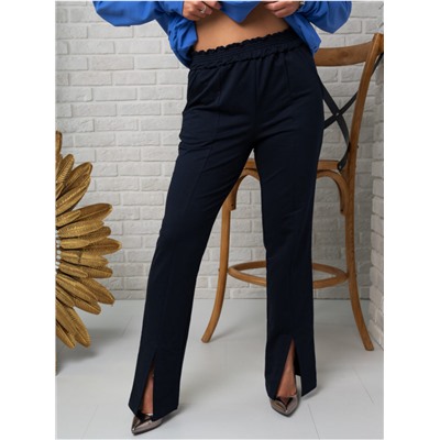 Брюки "Стиль" с разрезом темно-синий