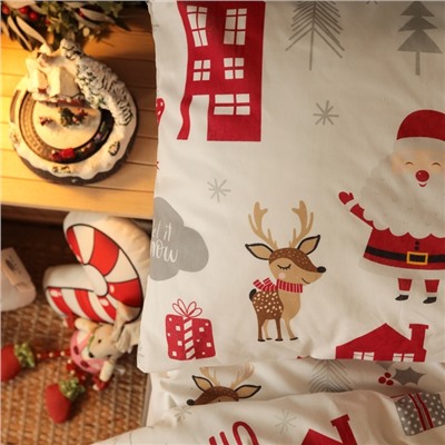 Постельное бельё Этель 1,5 сп "Christmas day", 143х215 см, 150х214 см, 50х70 см -1 шт, 100 % хлопок, бязь