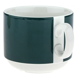 Чашка фарфоровая "Sunrise. Dark emerald" 220мл, форма "Экспресс", с блюдцем (Беларусь)