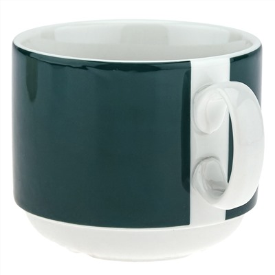 Чашка фарфоровая "Sunrise. Dark emerald" 220мл, форма "Экспресс", с блюдцем (Беларусь)