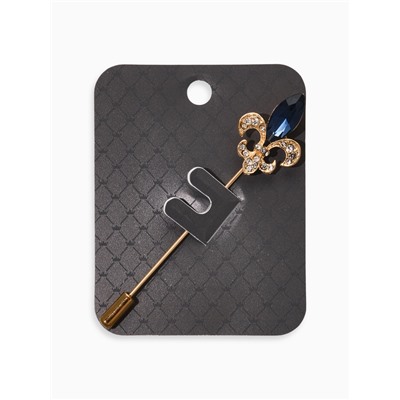 Булавка «Лилия королевская» 7.6 см, цвет бело-синий в матовом золоте