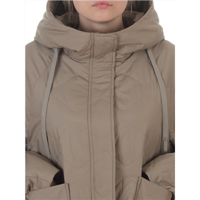 9661 DK. BEIGE Куртка демисезонная женская (100 гр. холлофайбер)