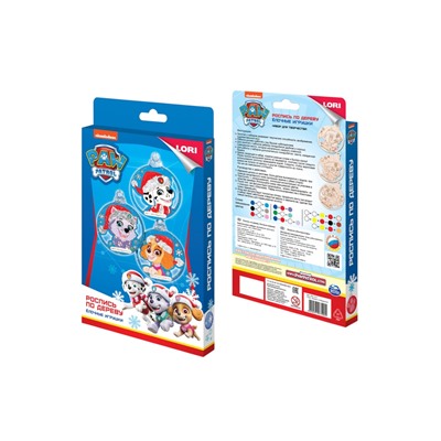 Роспись по дереву, елочные игрушки «Скай, Эверест и Маршалл», Щенячий патруль