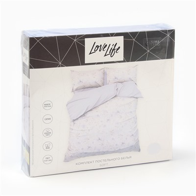 Постельное бельё LoveLife евро Soft 200х217см, 225х240см, 50х70см-2шт, хлопок, сатин, 125г/м²