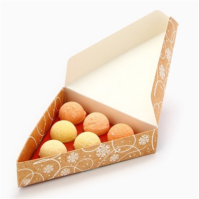 Бомбочки для ванны «Тепла и уюта в Новом году», 6×20 г, аромат имбирный пряник, Чистое счастье