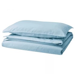 Пододеяльник и наволочка, ANGSLILJA Duvet Cover and Pillowcase Blue-grey, произв. IKEA