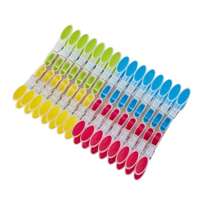 Усиленные прищепки с силиконовыми вставками 30 шт. 8,5*4 см.