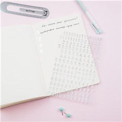 Наклейки ПВХ MESHU "Silver numbers", 10*21см, фольга, 170 наклеек, инд. уп., европодвес