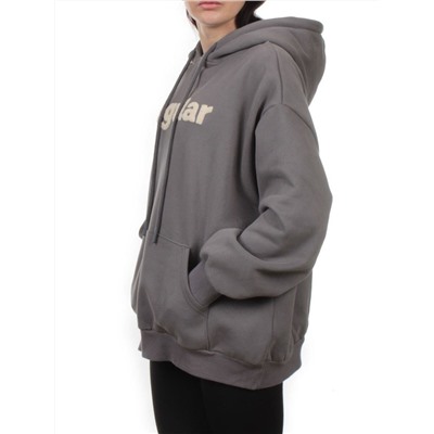 2622 GRAY Толстовка женская (85% хлопок, 10% полиэстер, 5% спандекс)