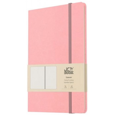 Блокнот А5  96л клетка "Joy Book. Персиковый пух" кожзам на резинке БДБК5964390 Эксмо
