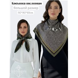 Косынка шелковая с принтом Арт 25183/014