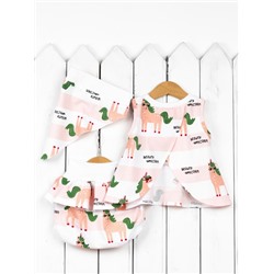 Комплект для девочки Baby Boom КД358/2-К Единороги на полоске я716