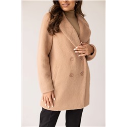 Пальто женское демисезонное 23720 (кэмел/тедди)