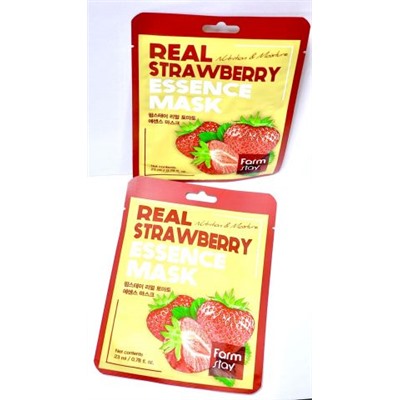 Тканевая маска с экстрактом клубники FarmStay , 23 гр