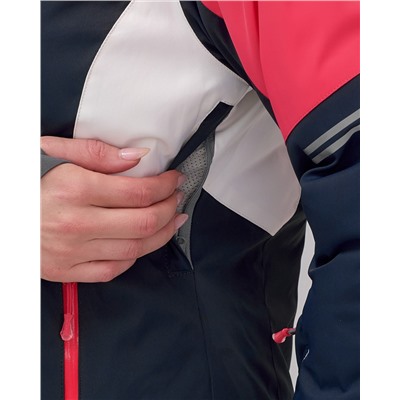 Горнолыжный костюм женский зимний УЦЕНКА темно-синего цвета 02810TS