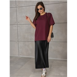 Футболка "Базовая" Бордо женская