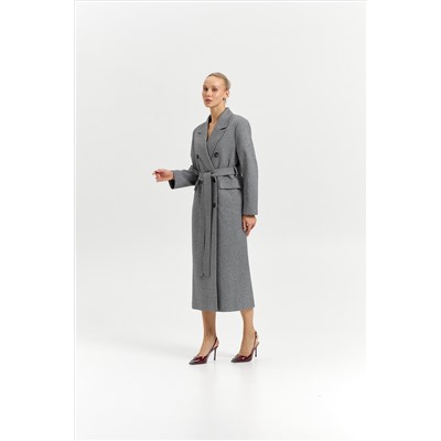 Пальто женское демисезонное 26326 (пепельный/ёлочка)