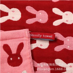 Towel, gauze cute rabbit, soft scarf, wholesale