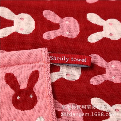Towel, gauze cute rabbit, soft scarf, wholesale