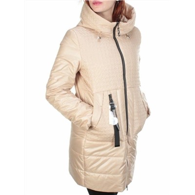 167 BEIGE Куртка демисезонная женская ROVITHI (100 гр.синтепона)