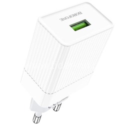 СЗУ 1 USB выход 18W Quick Charge 3.0 (6.5V-3.0A/9V-2.0A/12V-1.5A) BOROFONE BA47A (белый)
