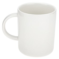 Кружка фарфоровая "Танцор" 370мл, д8,4см h10см, глянцевая глазурь, с деколью, цвет - белый, д/горла 8см, д/основания 7см, в подарочной коробке (Китай)