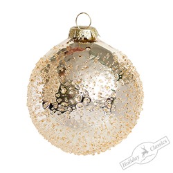 Шар "Ледяной дождь" шампань (стекло) 8 см