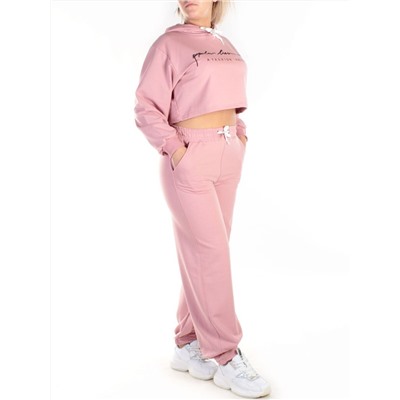 Y316 PINK Спортивный костюм женский (100% хлопок)