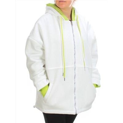 2561 WHITE/YELLOW Худи женское (50 гр. синтепон)