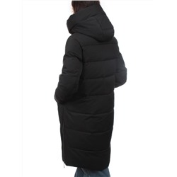 7715 BLACK Пальто зимнее женское (200 гр. холлофайбер)