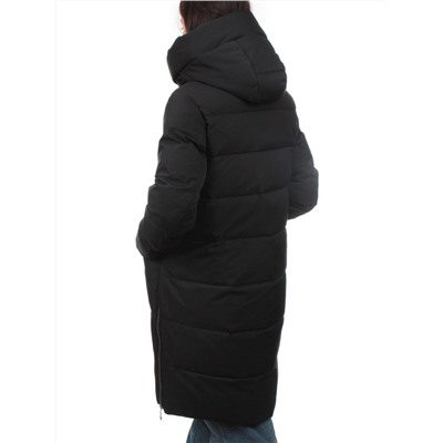 7715 BLACK Пальто зимнее женское (200 гр. холлофайбер)