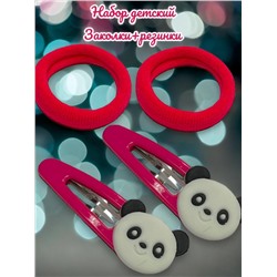 Детский набор аксессуаров для волос (2 резинки и 2 тик-так) НД4 тип 8