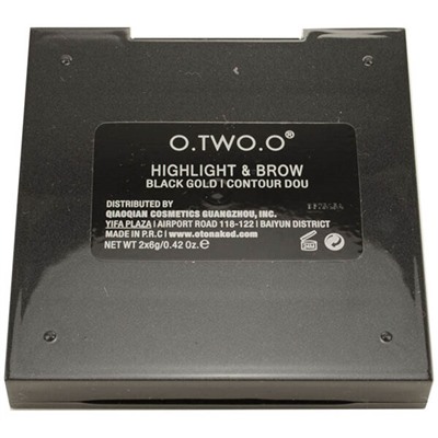 Пудра O.TWO.O Naked Black Gold Contour Duo Medium Brow №2 2*6 g