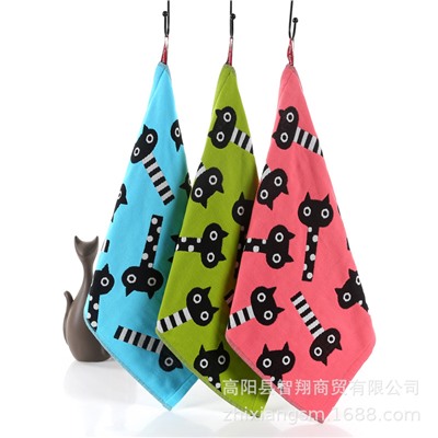 New Bangbang Cat Three-layer Gauze Square Handwrap Soft Water-absorbing Manufacturer Wholesale Kitchen Towel