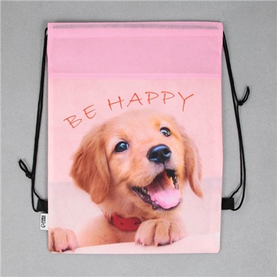 Мешок для обуви Be happy, нетканое полотно, размер 41×30 см