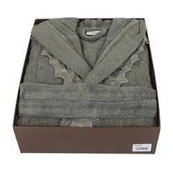 Халат Велюровый Женский (XL) Belinda Yeşil Bayan Bornoz Xlarge - EcoCotton