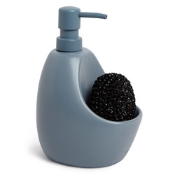 Диспенсер для мыла с подставкой для губки Joey, 590 мл, серо-голубой