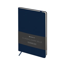 Записная книжка А5 96л. ЛАЙТ, кожзам, Greenwich Line "Classic. Dark blue", с резинкой, блок без линовки