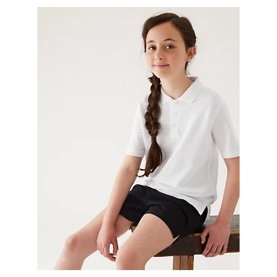 2pk Unisex Easy Dressing School Polo Shirts (3-18 Yrs)