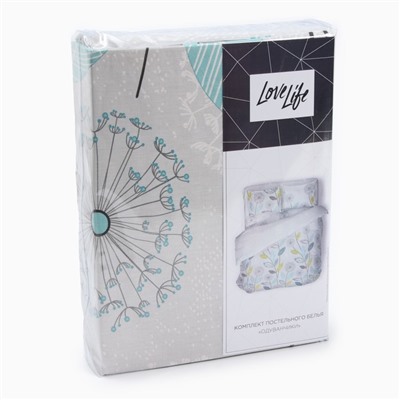 Постельное бельё LoveLife евро "Одуванчики" 225х215см, 240х220см, 50х70см-2шт, хлопок, бязь, 125г/м2