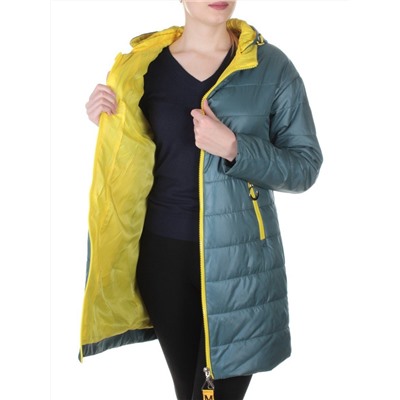 B19102 GRAY/GREEN Пальто демисезонное женское Aikesdfrs