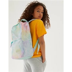 Kids' Water Repellent Marble Print School Backpack