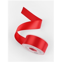 Лента атласная TEIRA, двухсторонняя, 38 мм, 25±1 м, красная №0250