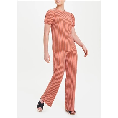 Puff Sleeve Stripe Co-Ord T-Shirt
