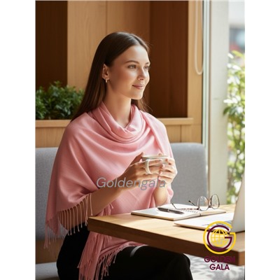 Платок с кистями однотонный Арт: В749/14