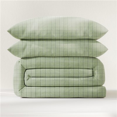 Постельное бельё Этель дуэт Green cage 150х215см-2 шт, 225х240см, 50х70±3 см-2 шт, новосатин