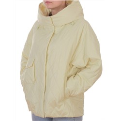 9606 YELLOW Куртка стеганная демисезонная женская (100 гр. холлофайбер)