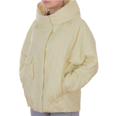 9606 YELLOW Куртка стеганная демисезонная женская (100 гр. холлофайбер)