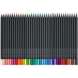 Карандаши цветные Faber-Castell "Black Edition", 36цв., трехгран., черное дерево, заточен., картон.